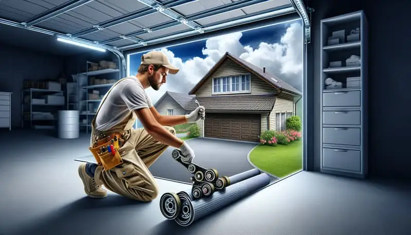 Garage Door Roller Replacement in Tokeneke