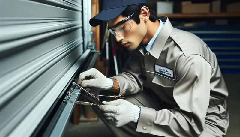 Garage Door Track Repair — Rowayton